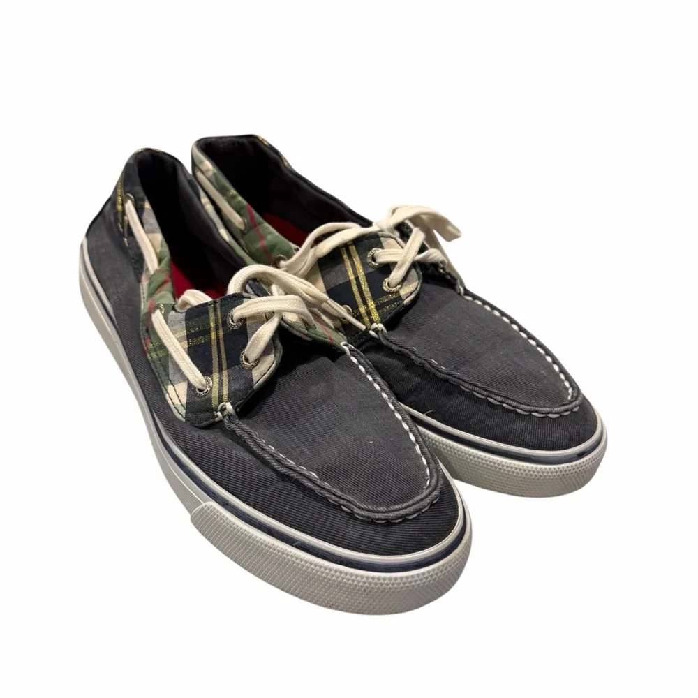 Sperry Top-Sider Women’s 8 Canvas Boat Shoes Plaid‎ Lining